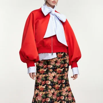 Essentiel Red Bomber Jacket